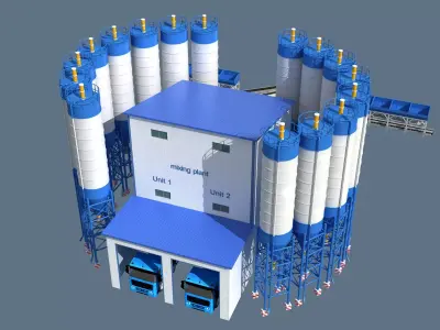 Asphalt Mixing Plant  3D model