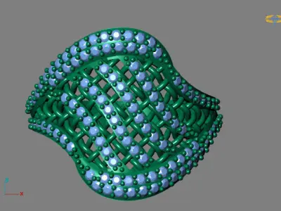 STL 3DM Women Ring Womens Ring Diamonds With Stone Model 3D print model