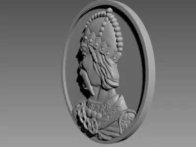 Coin Bas-Relief 3D model