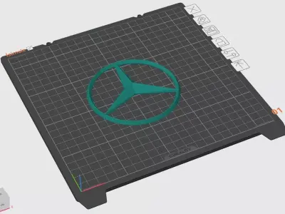 Mercedes logo 02 3D print model