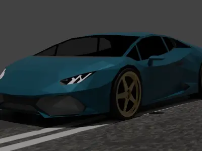Luxury Sports Car 3D Model Low-poly 3D model