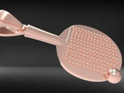 Ping Pong Racket Necklace 3D print model