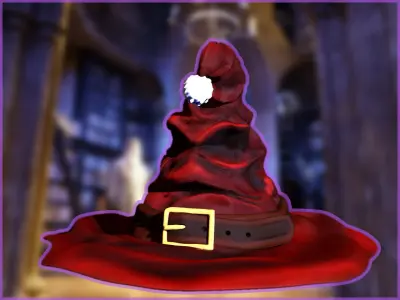 Choixpeau Magique d Harry Potter de noel Free low-poly 3D model