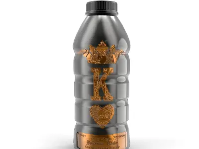 Metal Water Bottle 3D model Low-poly 3D model