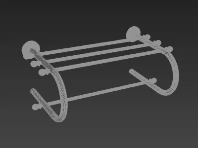 Ottoman Saffron Towel Shelf 3D model