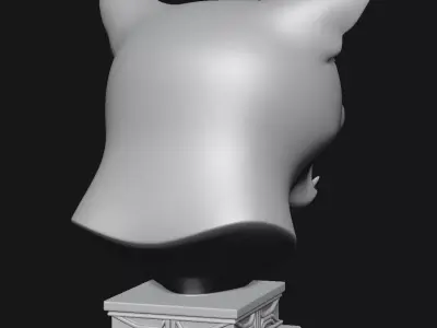 Cat sculpture 3D print model