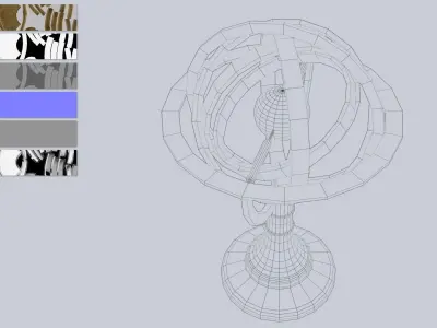 Armillary Low-poly 3D model