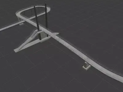 Pedestrian bridge 3D model