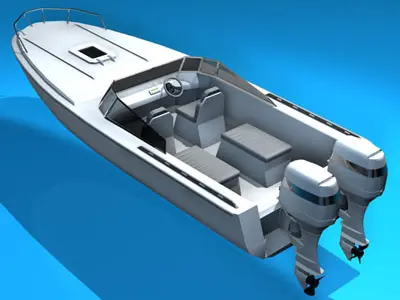 Motor boat 3D model