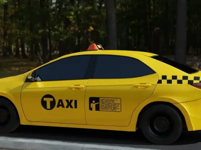 taxi car 3D model