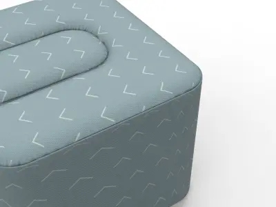 Tris Pouf Low-poly 3D model