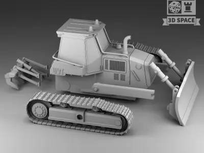 bulldozer 3D print model