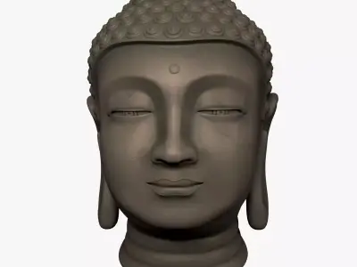 Buddha Head - Bust Low-poly 3D model