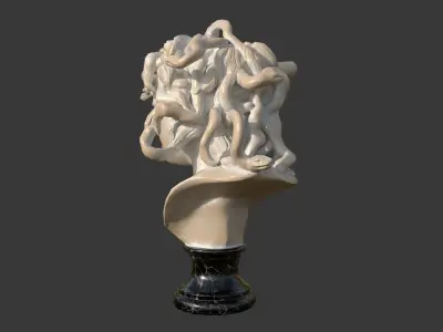 Medusa by Bernini Low-poly 3D model
