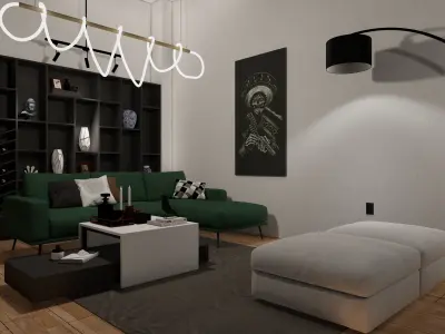 Small Modern House Sketchup Model Lumion Render  3D model