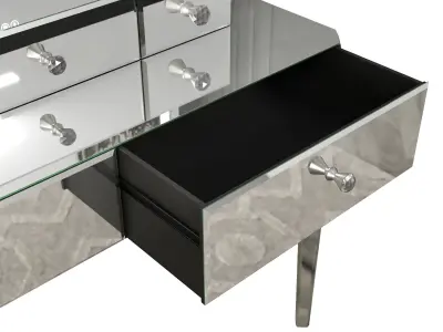 Carmehome dressing table and mirror 3D model