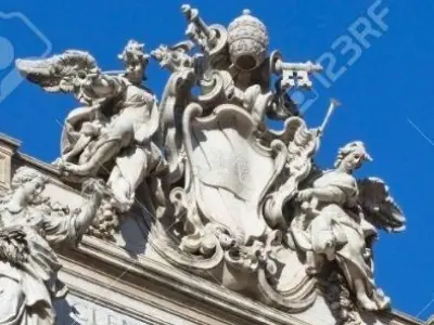 Pediment of Travi fountain 3D model