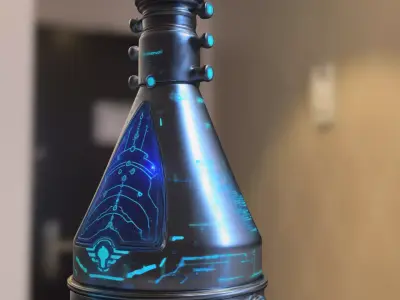 Futuristic Energy Flask Low-poly 3D model