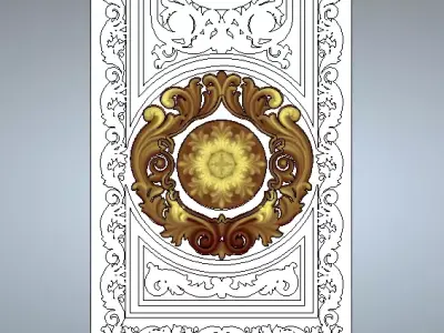 door classical decoration 3D model