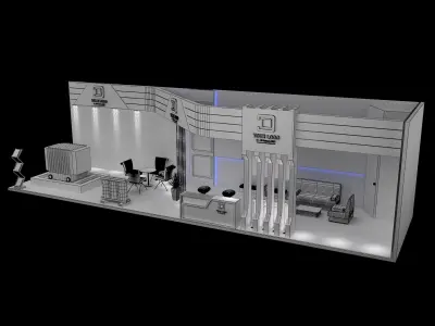 Booth Exhibition Stand a548a 3D model