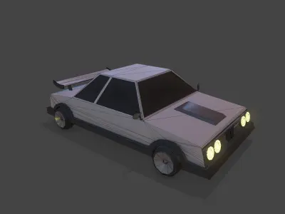 Car LowPoly with textures Collection Free low-poly 3D model