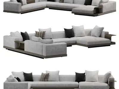 Connery Sofa By Minotti 3D model