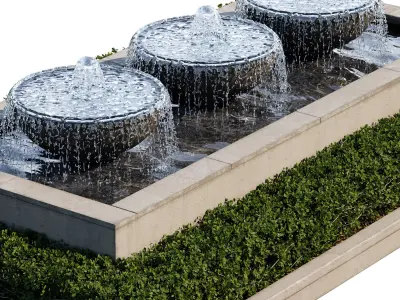 Waterfall fountains cascade 36 3D model