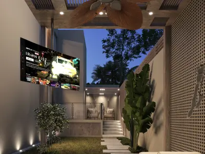 Cozy Landscape exterior scene 3D model 3D model