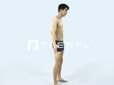 Prime B Beach Animated Rigged Sports Man Low-poly 3D model