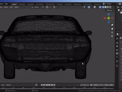 Dodge-Challenger Low-poly 3D model