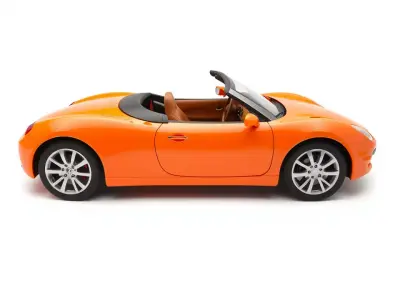 Vibrant Orange Convertible model pack Low-poly 3D model