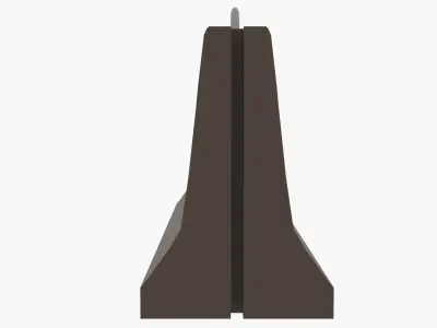 Concrete Barrier Low-poly 3D model