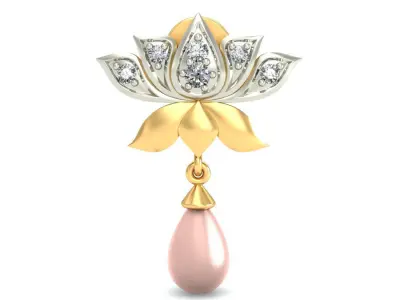 Solitaire Women Flower Drop Earring 3D print model purchase