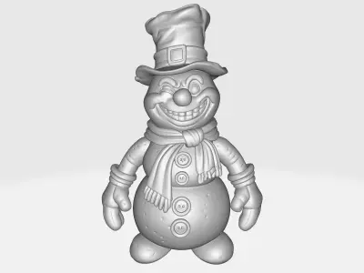 Cheerful Snowman Figurine Winter Decoration Christmas 3D print model
