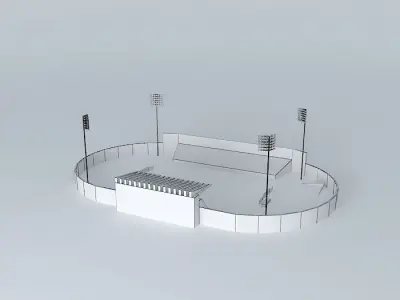 Prince Felipe Stadium. Caceres Free 3D model