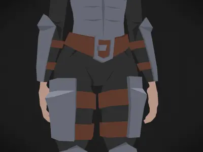 Colorly - Knight Guy - Game Ready - Rigged - Customizable Low-poly 3D model