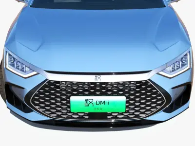 BYD Han DM-i 2023 Champion Edition With interior 3D model