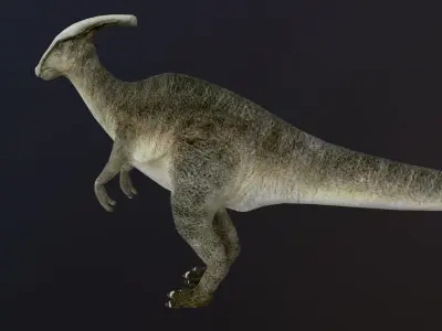 Hadrosaur dinosaur Low-poly 3D model