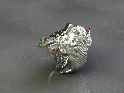 Ring Lion King 3D print model