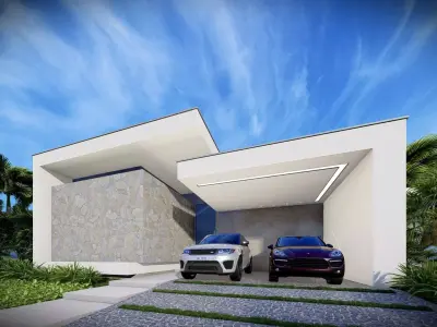 CASA ESTILO MODERNA COM BALANCO 3D model