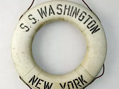 1931 Vintage Life Preserver Ring 3D model