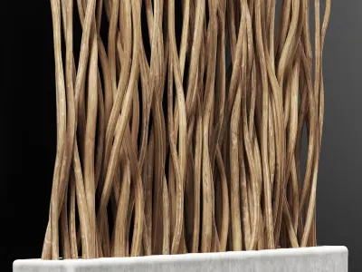 Planter long branch thin crooked n5  3D model