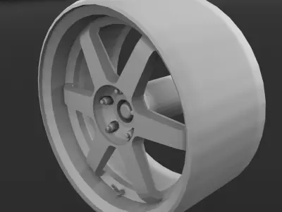 Volk TE37 Style Wheel 3D print model