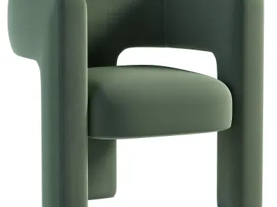 Armchair person chair Low-poly 3D model