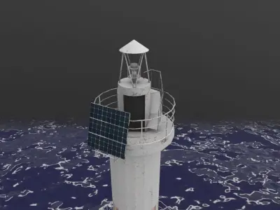 Light House Sudzhukskiy Low-poly 3D model