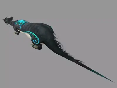 Cartoon Mouse Monster Low-poly 3D model