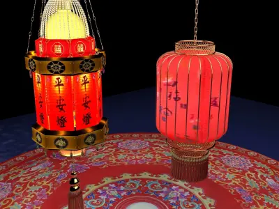 Chinese red  Lantern   3D model get