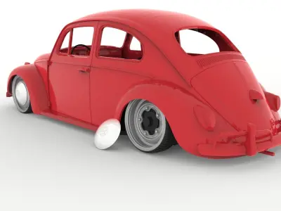 STL WHEEL VOLKSWAGEN BEETLE FUSCA OLD CLASSIC IRON 3D model