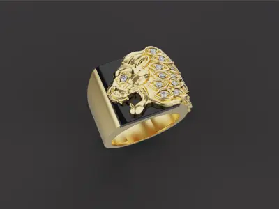 Lion Ring 30815 3D print model