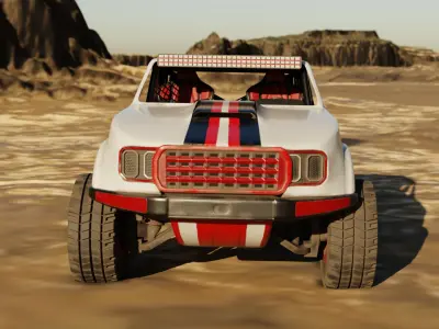 Trophy Truck Low-poly 3D model